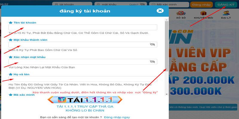 Quy trình tạo lập acc đầy đủ